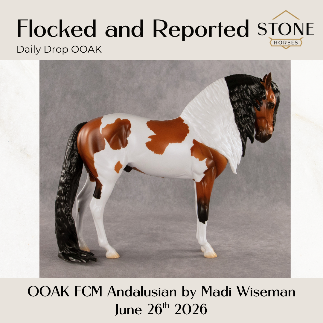 Flocked and Reported OOAK FCM Andalusian by Madi Wiseman DDOOAKs26