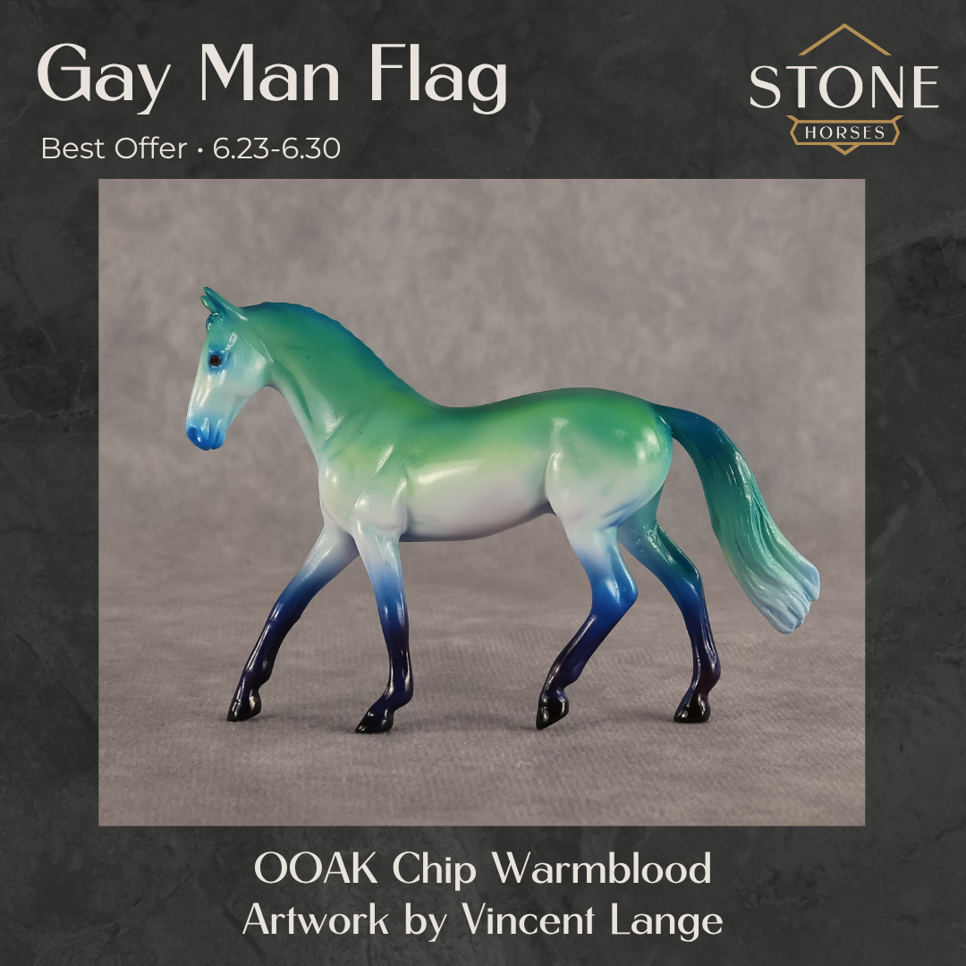 Gay Man Flag OOAK Chip Warmblood by Vincent Lange Offer 6.23.2026