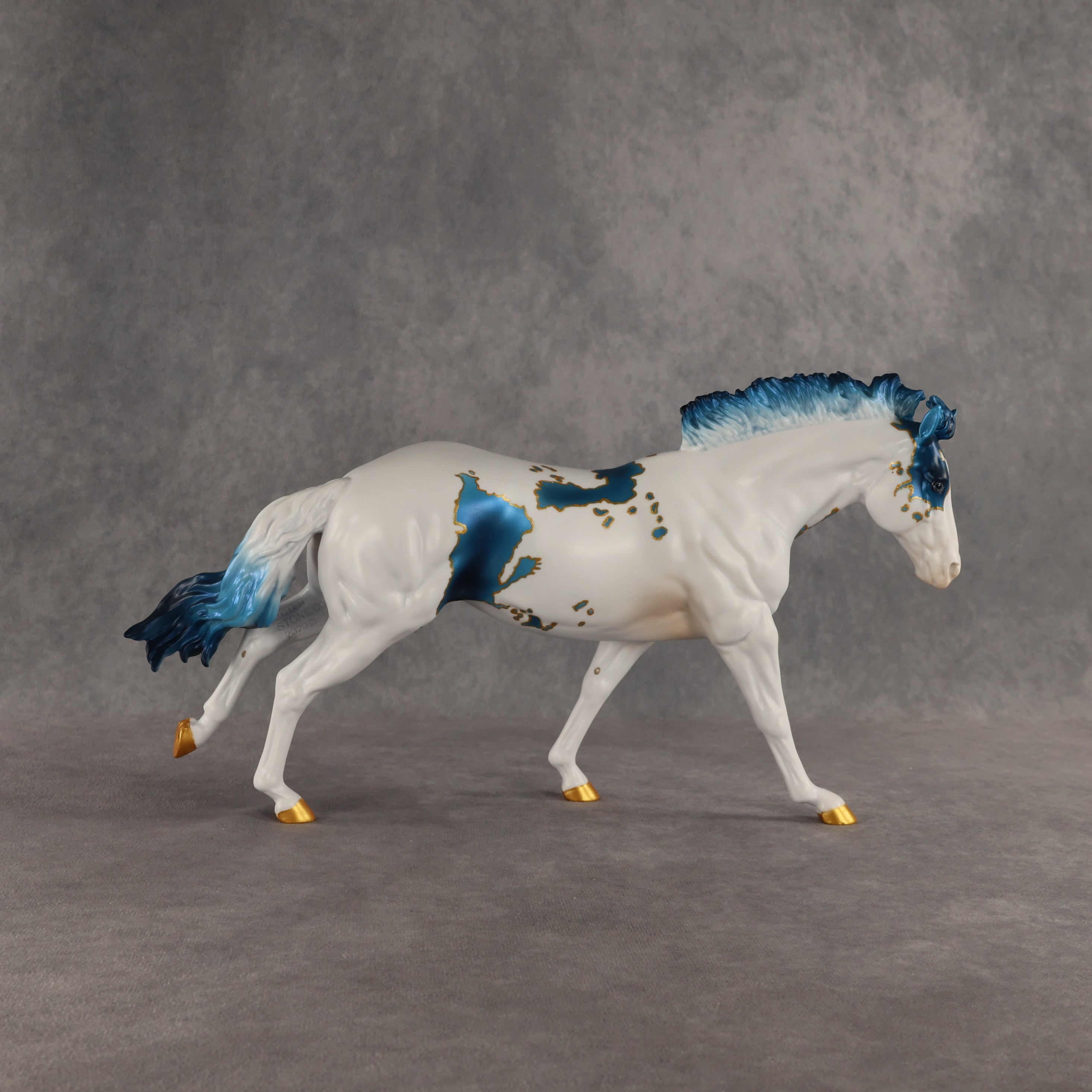 Gilded Aquamarine OOAK FCM Remington by Dawn Quick SHCF26