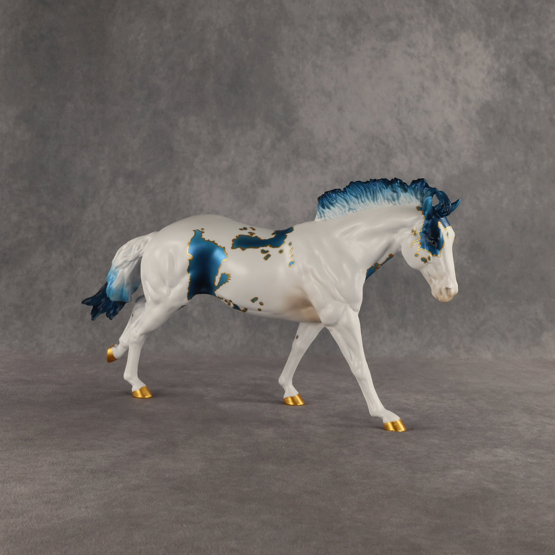 Gilded Aquamarine OOAK FCM Remington by Dawn Quick SHCF26
