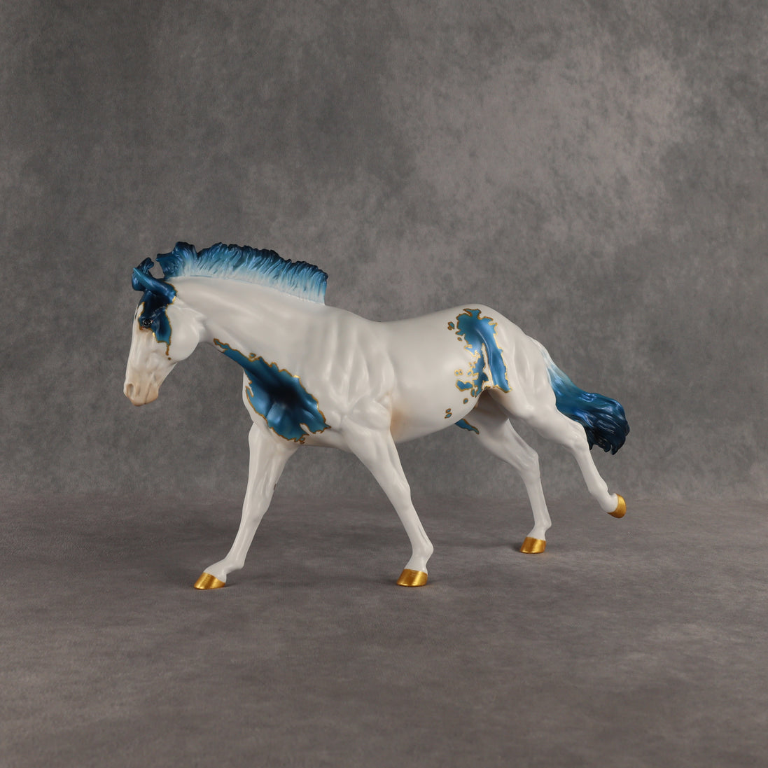 Gilded Aquamarine OOAK FCM Remington by Dawn Quick SHCF26