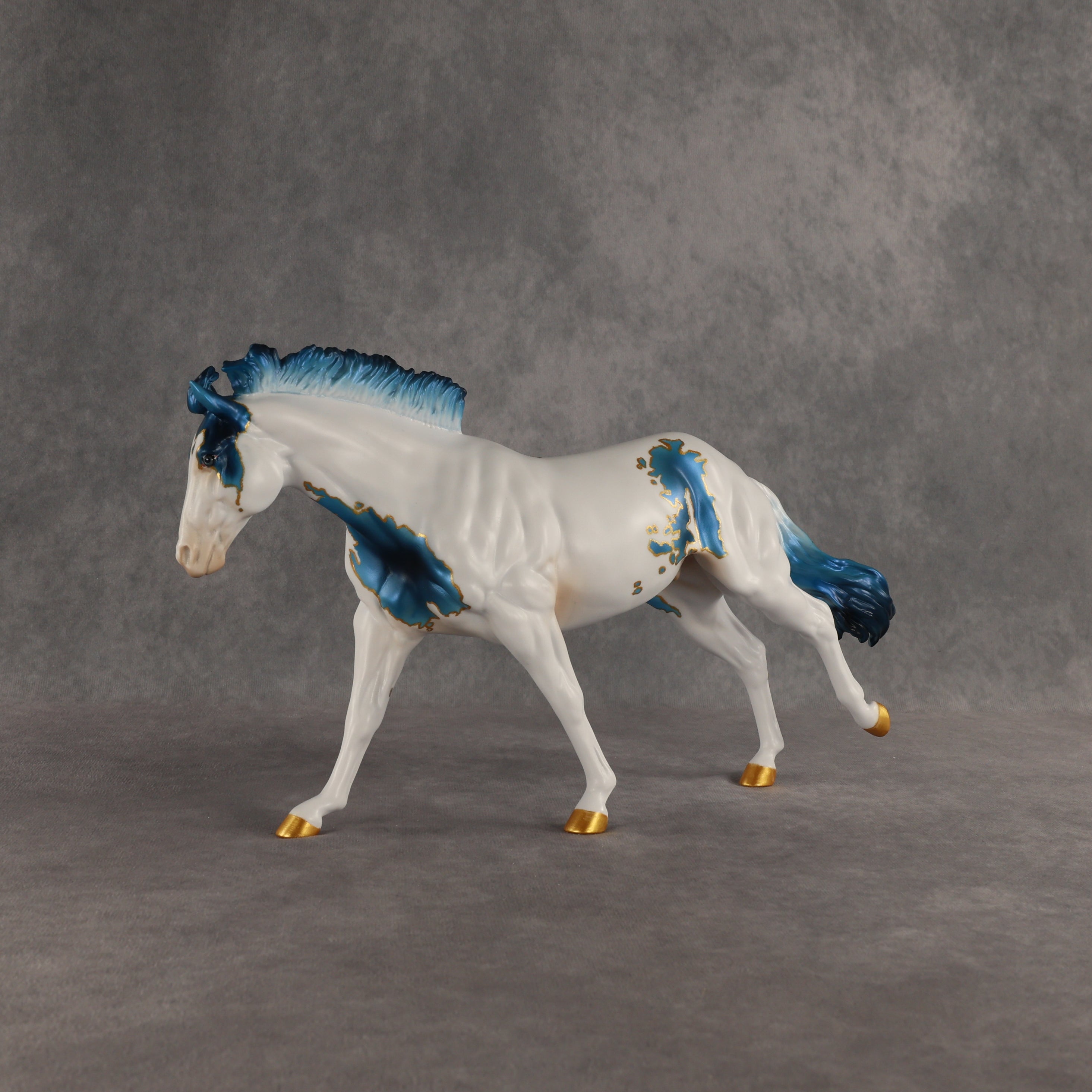 Gilded Aquamarine OOAK FCM Remington by Dawn Quick SHCF26