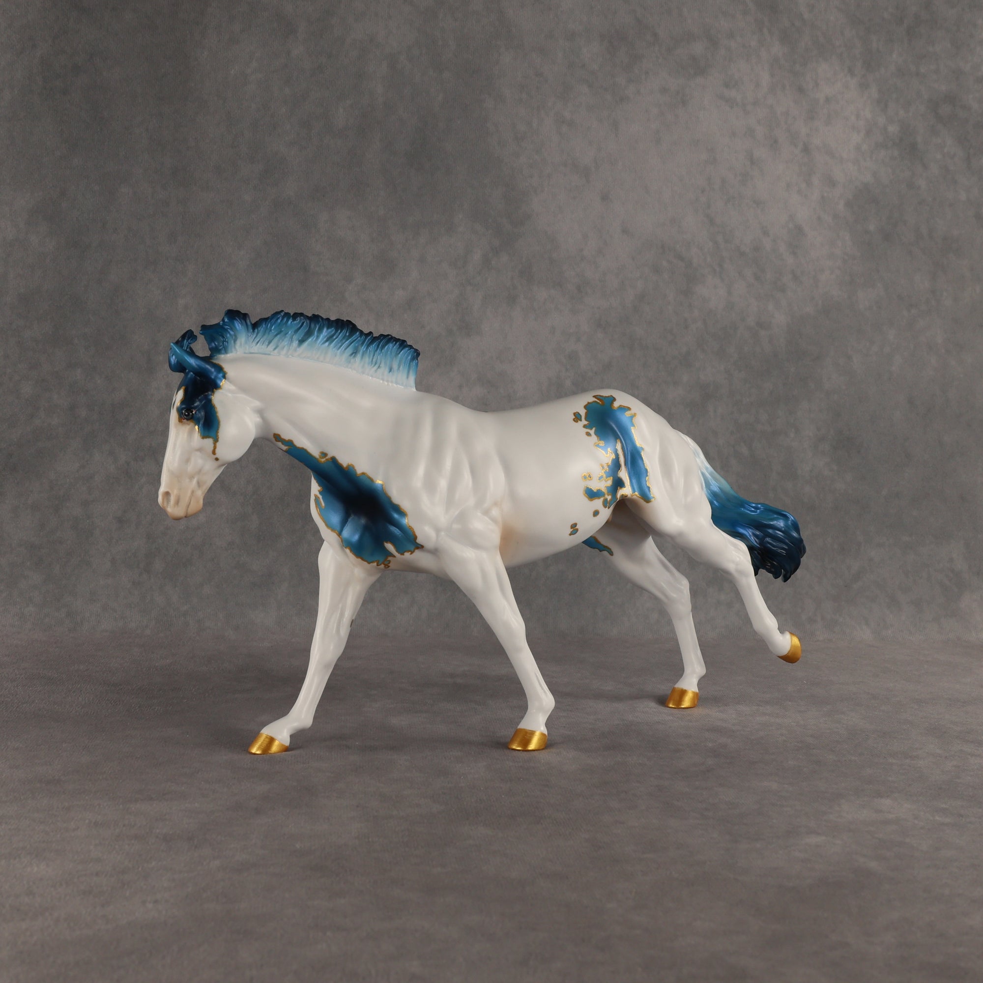 Gilded Aquamarine OOAK FCM Remington by Dawn Quick SHCF26