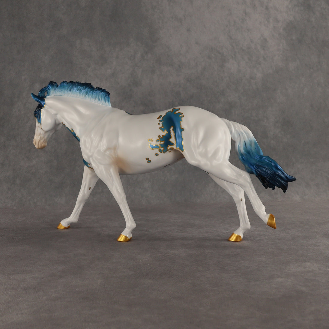 Gilded Aquamarine OOAK FCM Remington by Dawn Quick SHCF26