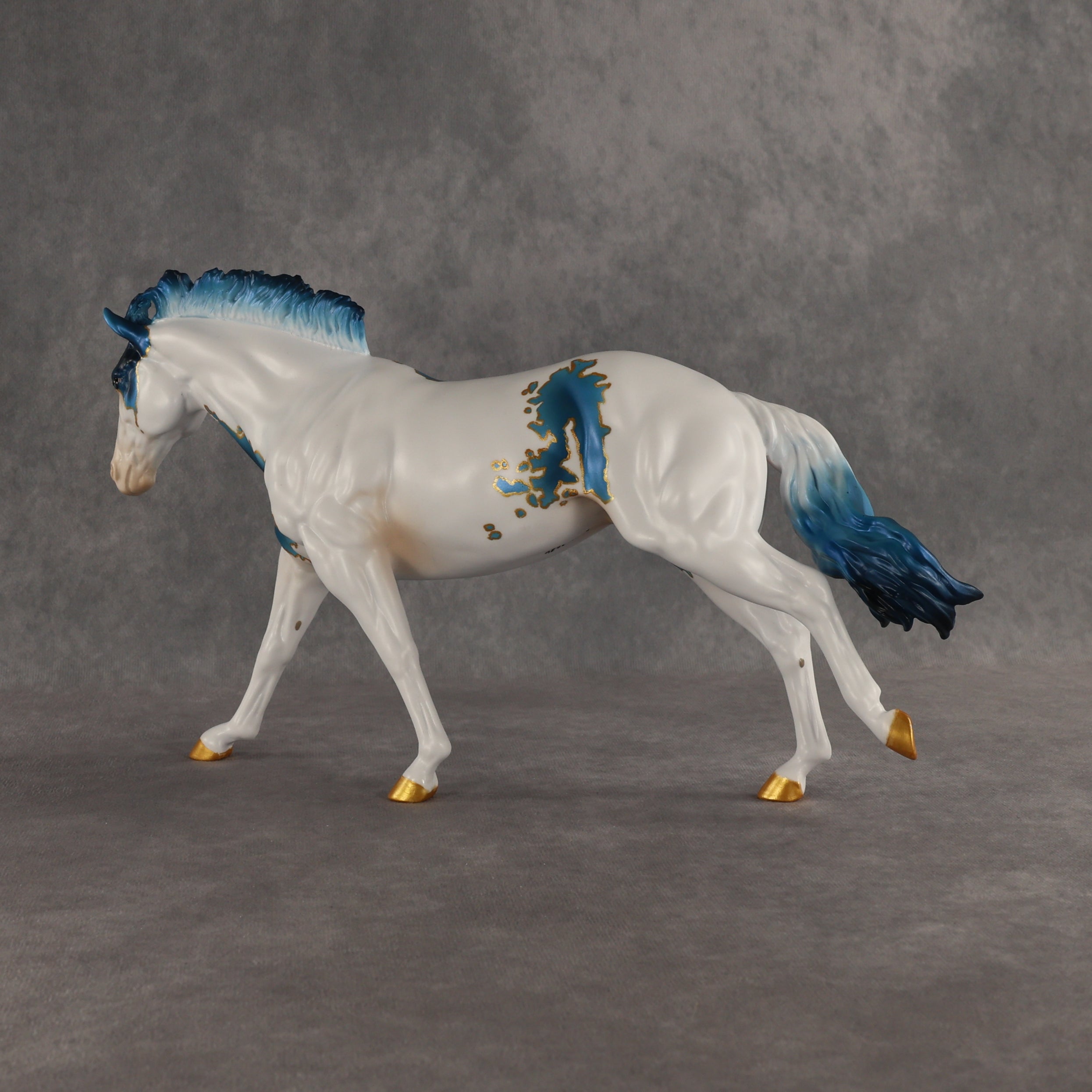 Gilded Aquamarine OOAK FCM Remington by Dawn Quick SHCF26