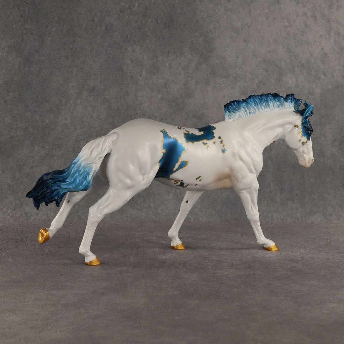 Gilded Aquamarine OOAK FCM Remington by Dawn Quick SHCF26