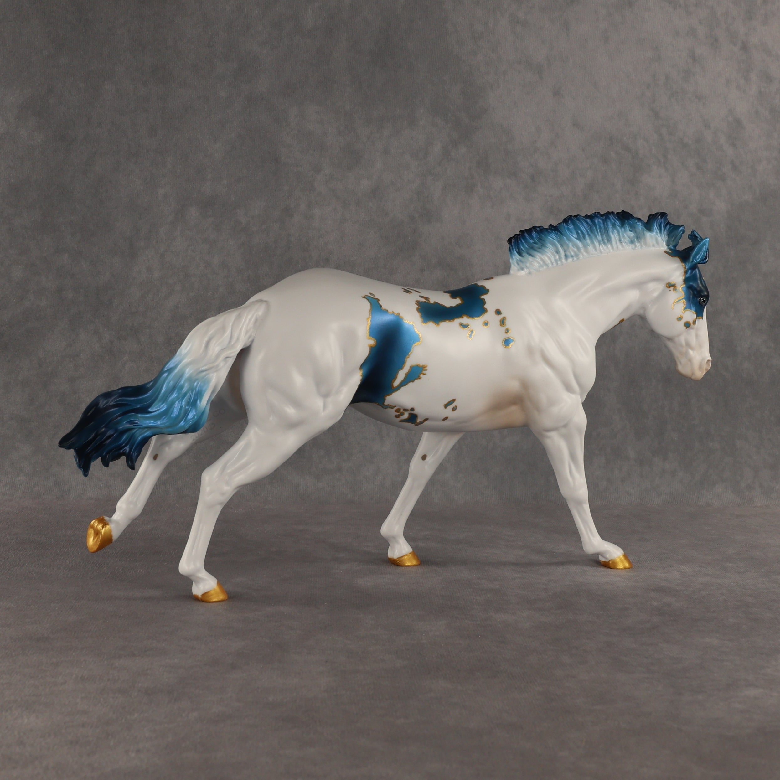 Gilded Aquamarine OOAK FCM Remington by Dawn Quick SHCF26