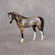 Greek Key OOAK Pebble Arabian by Enrique Duarte WC26