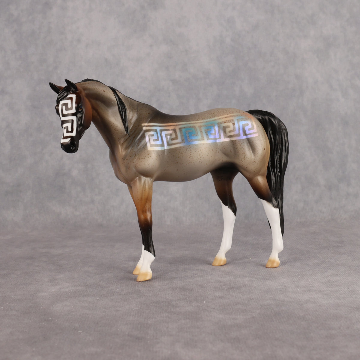 Greek Key OOAK Pebble Arabian by Enrique Duarte WC26