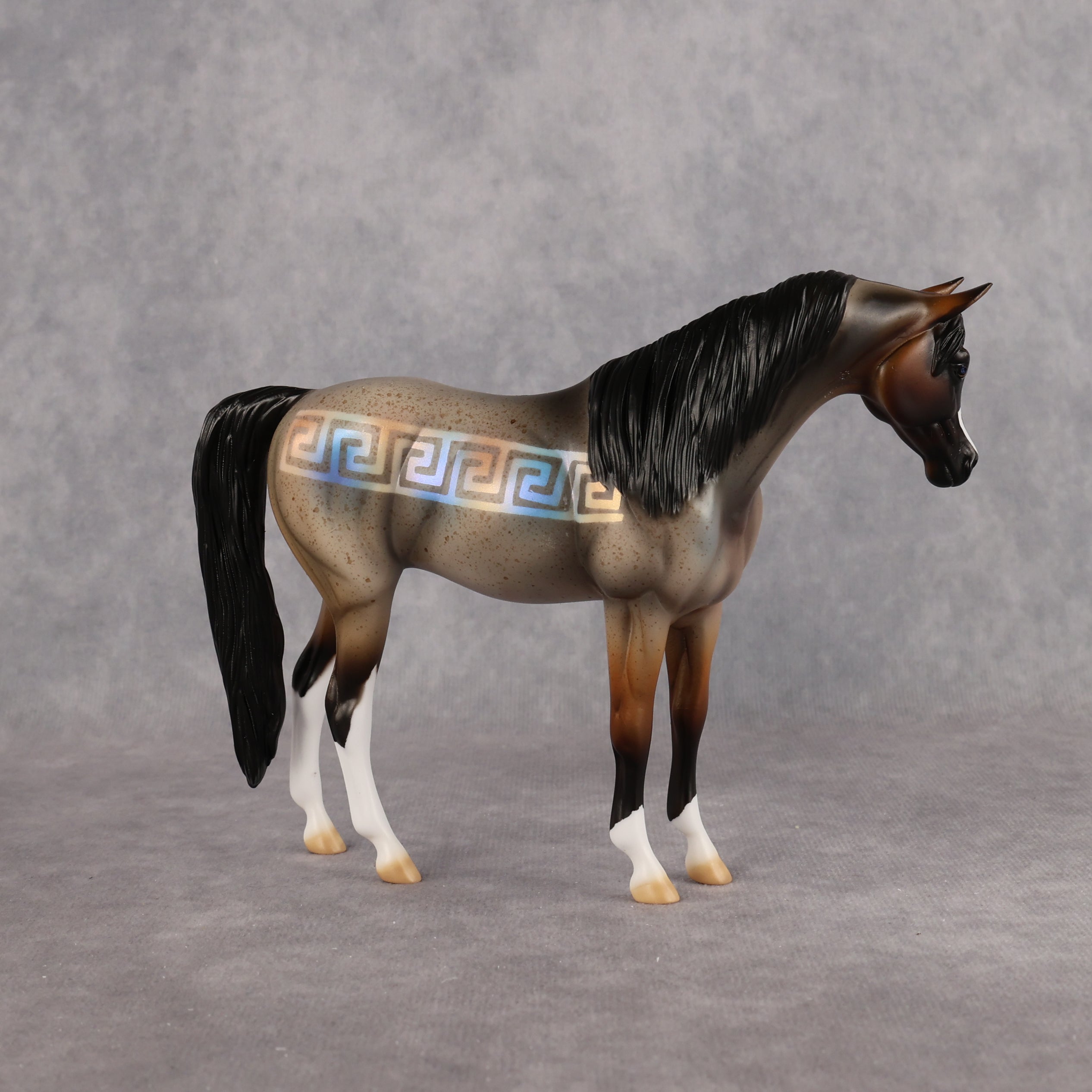Greek Key OOAK Pebble Arabian by Enrique Duarte WC26