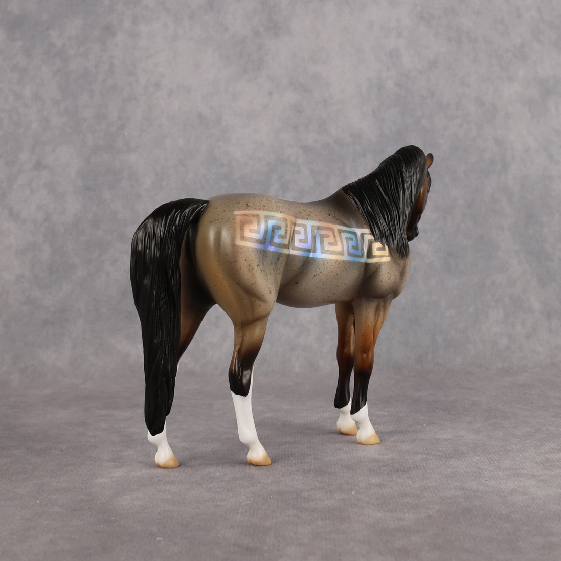 Greek Key OOAK Pebble Arabian by Enrique Duarte WC26