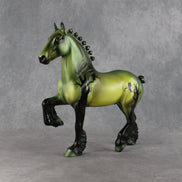 SAMPLE Green Owls Trotting Drafter by Julie Keim SS1026