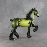 SAMPLE Green Owls Trotting Drafter by Julie Keim SS1026