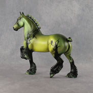 SAMPLE Green Owls Trotting Drafter by Julie Keim SS1026
