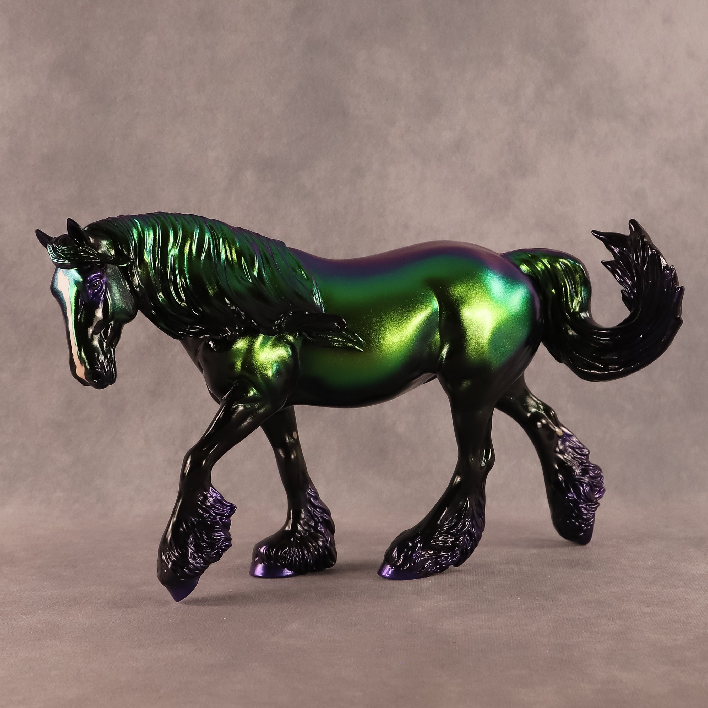 Green Time Piece OOAK FCM Irish Cob by Erin Corbett EQ26