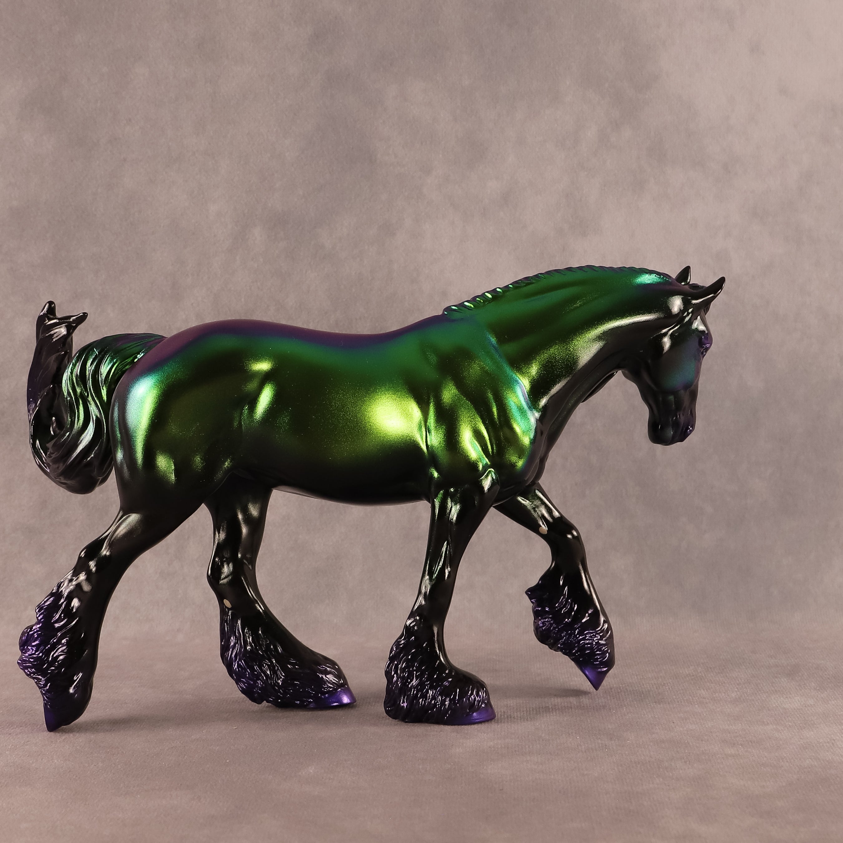Green Time Piece OOAK FCM Irish Cob by Erin Corbett EQ26