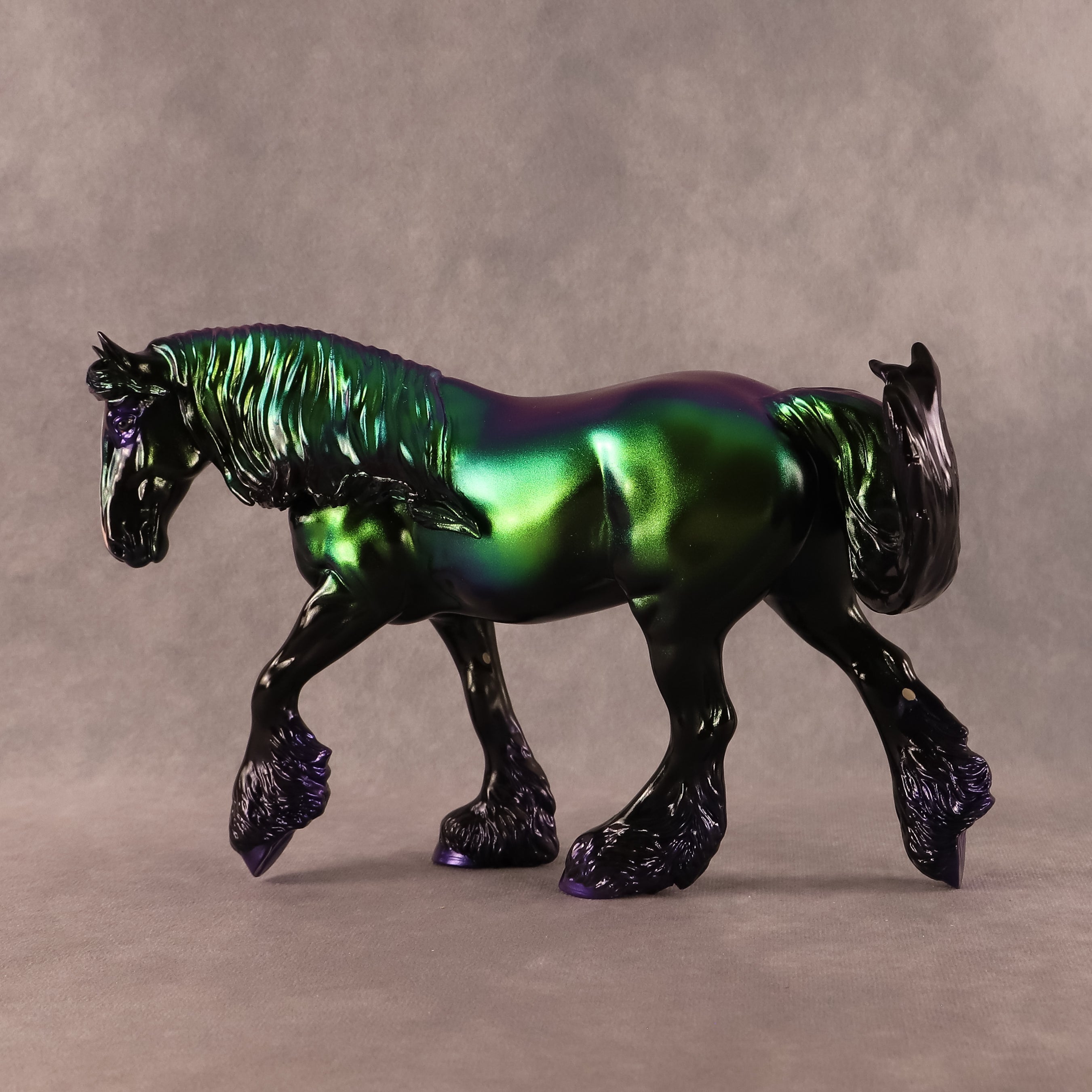 Green Time Piece OOAK FCM Irish Cob by Erin Corbett EQ26