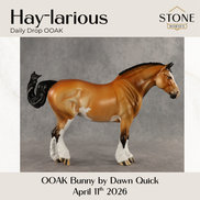 Hay-larious OOAK Bunny by Dawn Quick DDOOAKs26