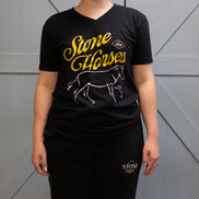 Stone Horses 2026 V Neck Retro T Shirt
