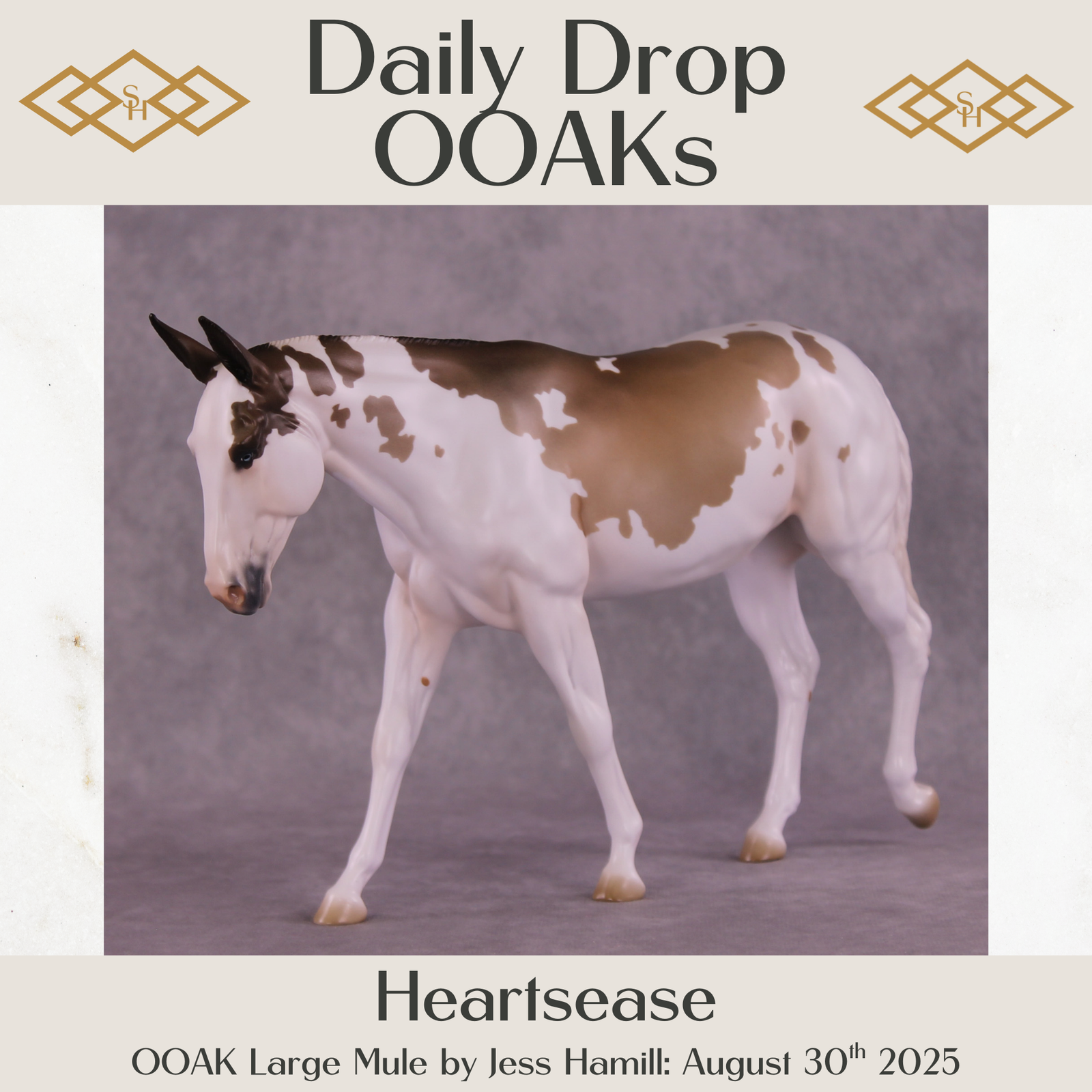 Heartsease OOAK Large Mule by Jess Hamill DDOOAKs25