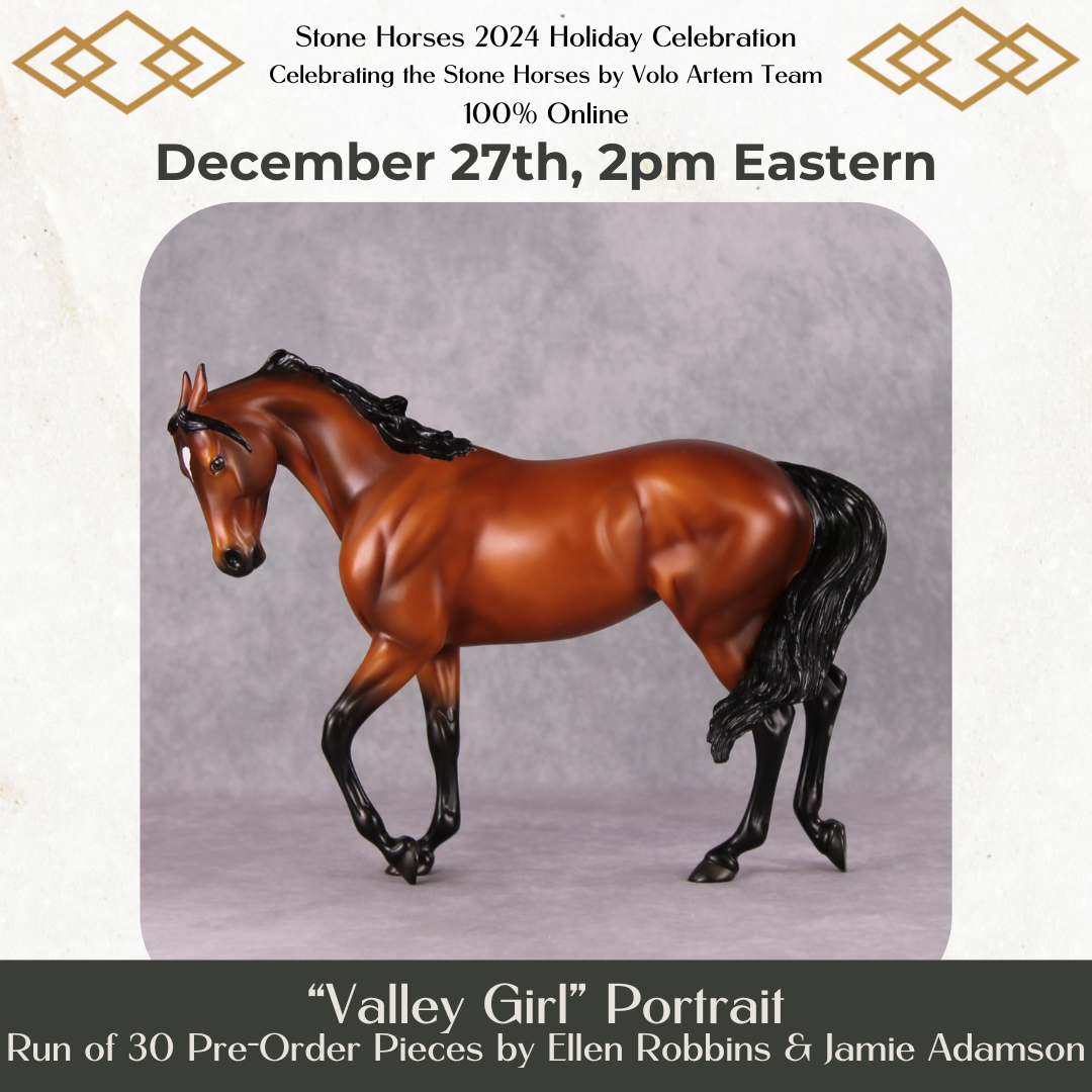 Valley Girl LE-26 Bay Custom Thoroughbred Mare By Ellen Robbins Holiday Sale Run HS24