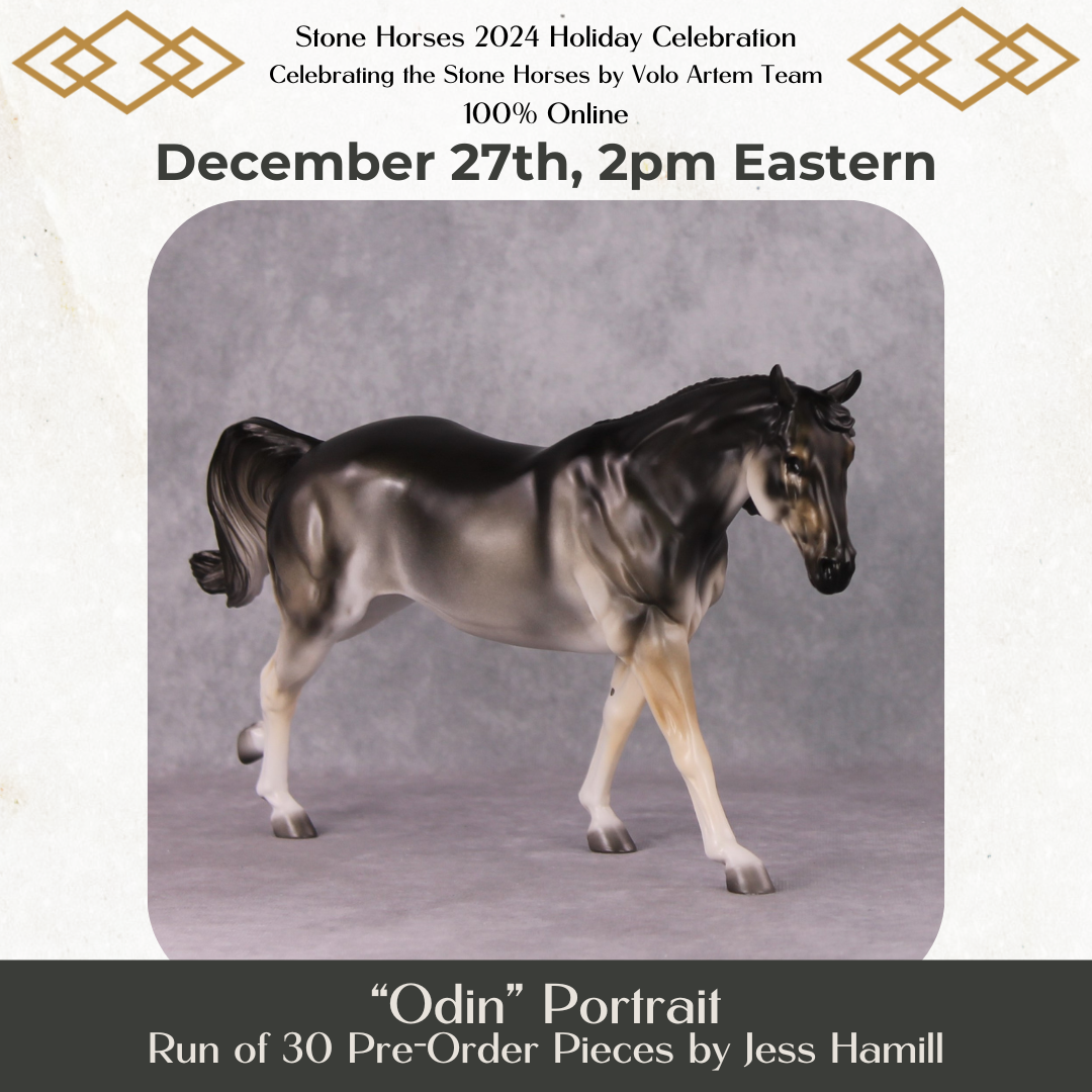 Odin LE 12 Grey Custom Running Stock Horse Painted By Jess Hamill Holiday Sale Run HS24