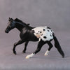Armadillo OOAK Black Appaloosa Cutter Chip by Jamie Adamson HS24
