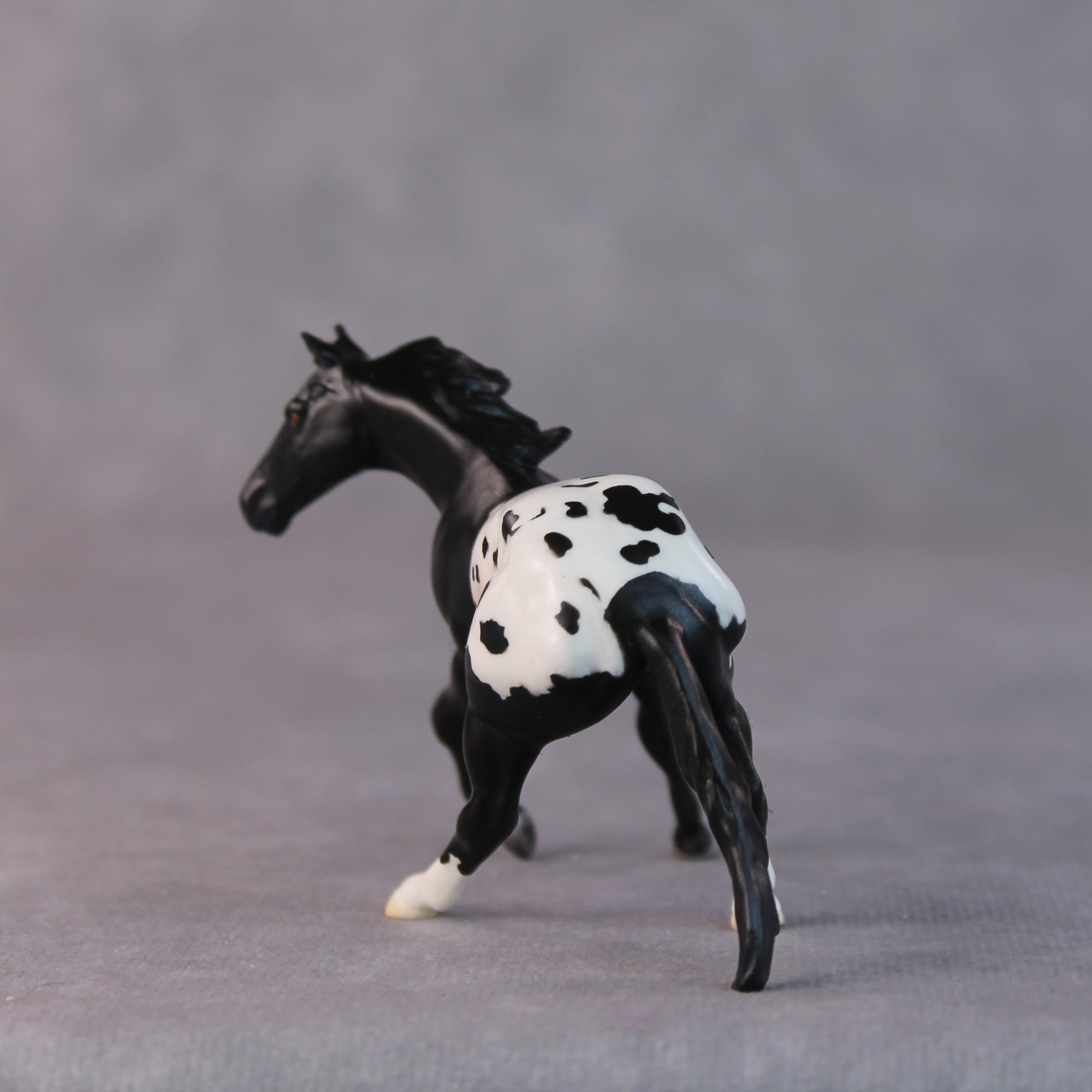 Armadillo OOAK Black Appaloosa Cutter Chip by Jamie Adamson HS24