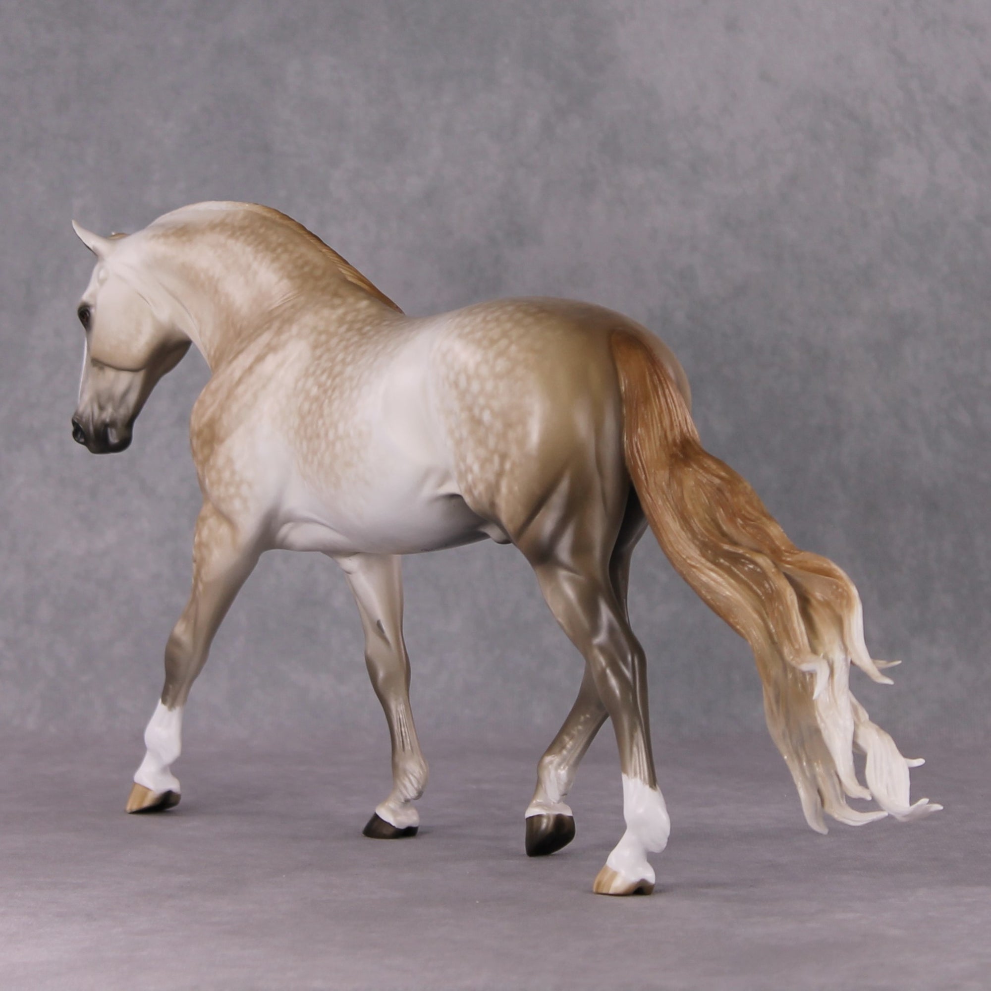 Wencelaus OOAK Dappled Chestnut Going Grey Custom Irish Draught By Sheryl Leisure Best Offers 12/24/24