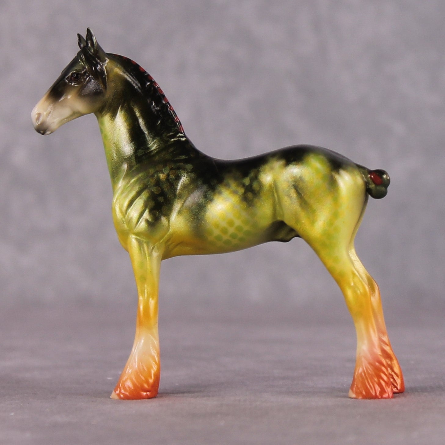 "Perchy Keen" OOAK Glossy Yellow Perch Fish Inspired Draft Chip by Jess Hamill