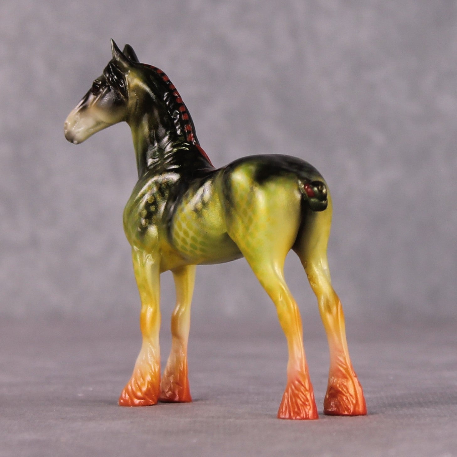 "Perchy Keen" OOAK Glossy Yellow Perch Fish Inspired Draft Chip by Jess Hamill