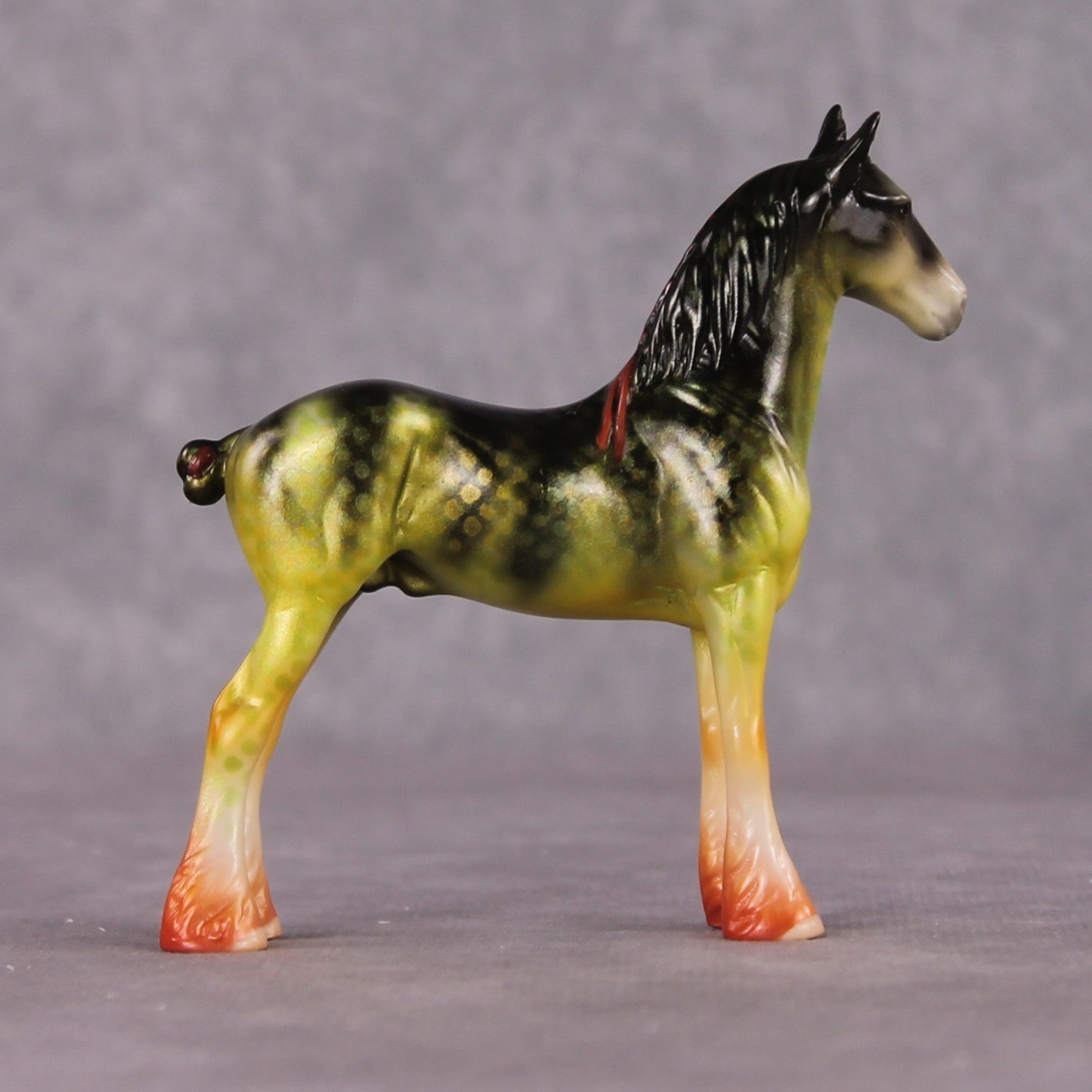 "Perchy Keen" OOAK Glossy Yellow Perch Fish Inspired Draft Chip by Jess Hamill