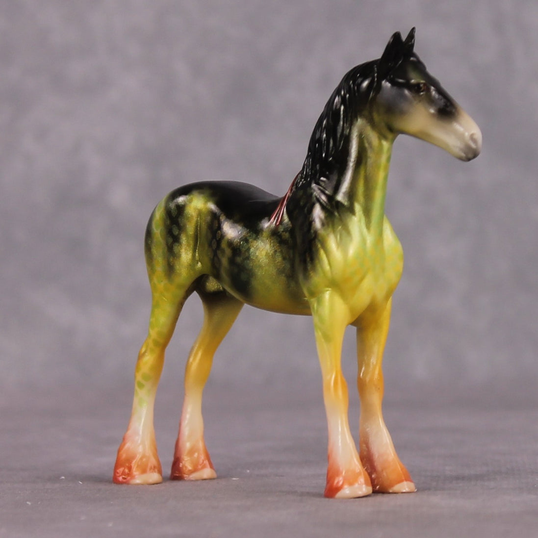 "Perchy Keen" OOAK Glossy Yellow Perch Fish Inspired Draft Chip by Jess Hamill