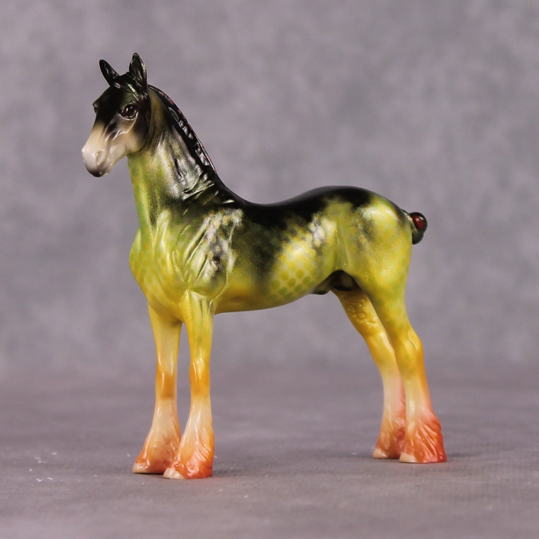 "Perchy Keen" OOAK Glossy Yellow Perch Fish Inspired Draft Chip by Jess Hamill