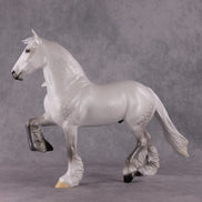 Starlit Snowfall OOAK Light Dapple Pearl Grey with Blue interference Trotting Drafter By Ellen Robbins HS24
