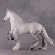 Starlit Snowfall OOAK Light Dapple Pearl Grey with Blue interference Trotting Drafter By Ellen Robbins HS24