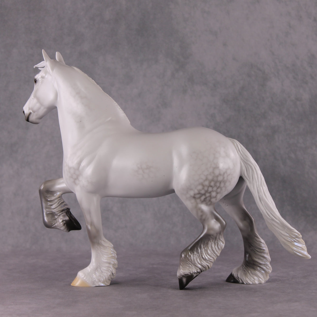Starlit Snowfall OOAK Light Dapple Pearl Grey with Blue interference Trotting Drafter By Ellen Robbins HS24