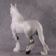 Starlit Snowfall OOAK Light Dapple Pearl Grey with Blue interference Trotting Drafter By Ellen Robbins HS24