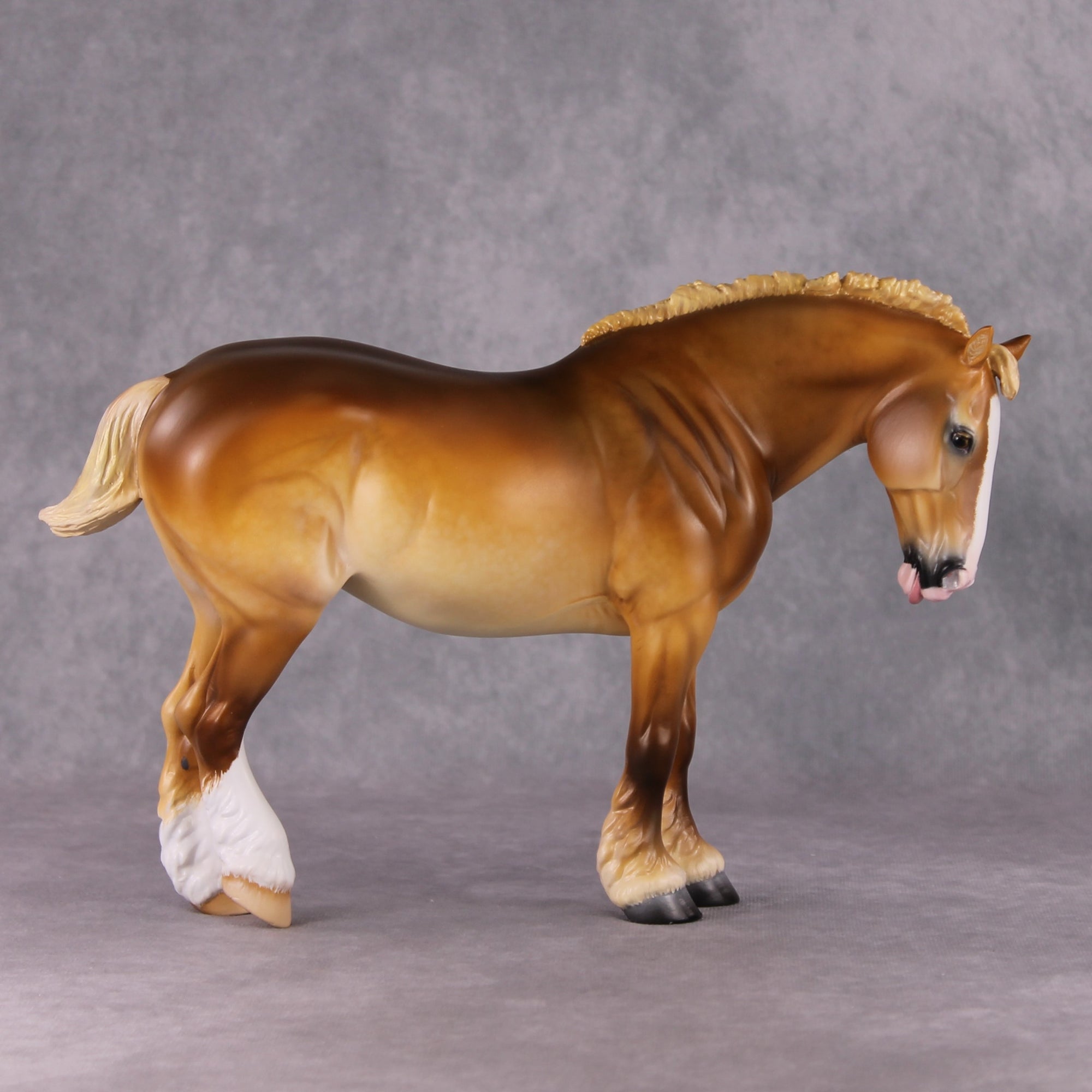 Jethro OOAK Shaded Dapple Flaxen Chestnut Custom Heavy Draft Painted and Customized By Tiffany Purdy HS24 Best Offer