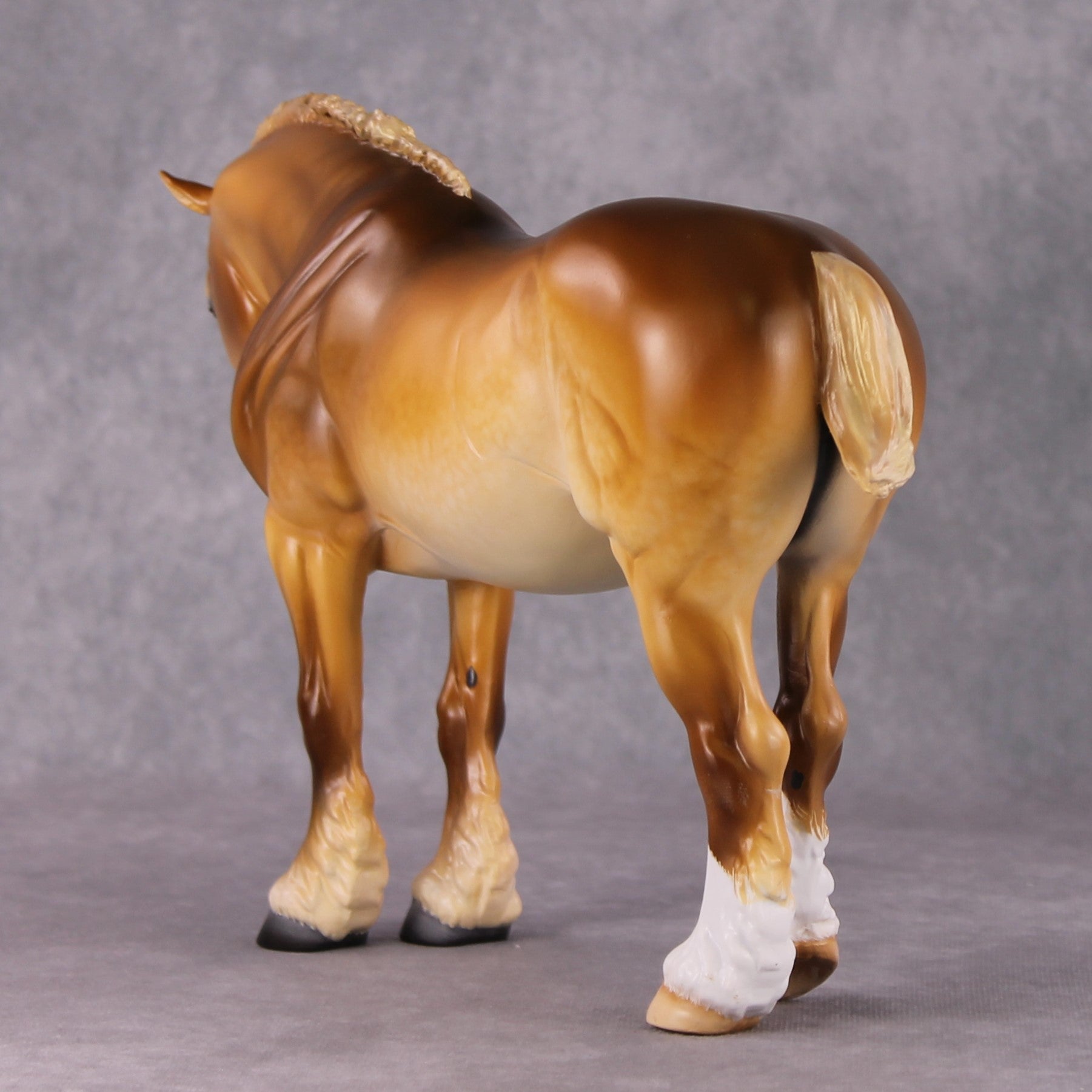 Jethro OOAK Shaded Dapple Flaxen Chestnut Custom Heavy Draft Painted and Customized By Tiffany Purdy HS24 Best Offer