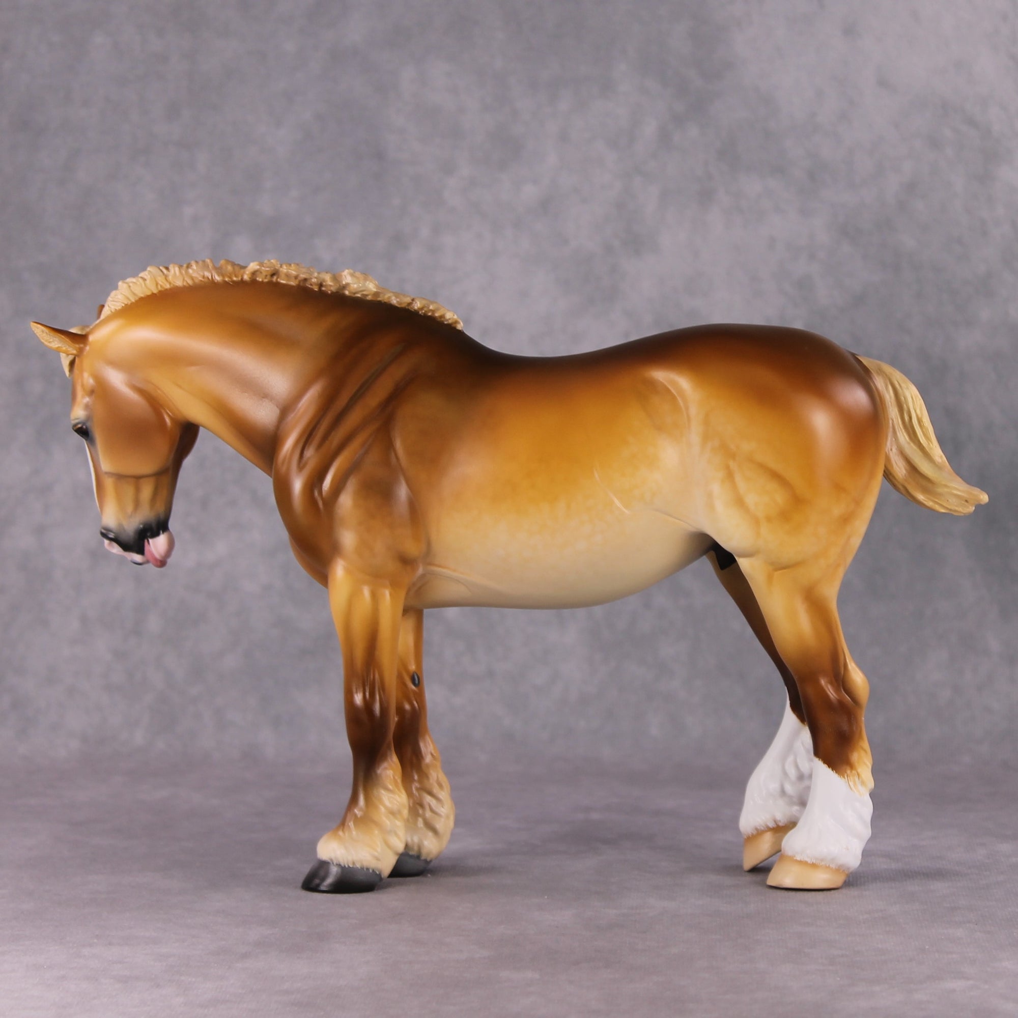 Jethro OOAK Shaded Dapple Flaxen Chestnut Custom Heavy Draft Painted and Customized By Tiffany Purdy HS24 Best Offer