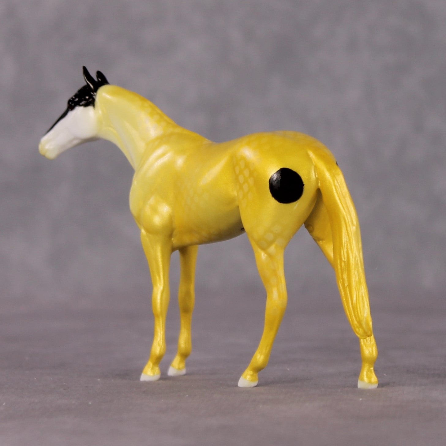 "Mr. Forcipiger Flavissimus" OOAK Glossy Yellow Longnose Butterfly Fish Inspired Thoroughbred Chip by Jess Hamill