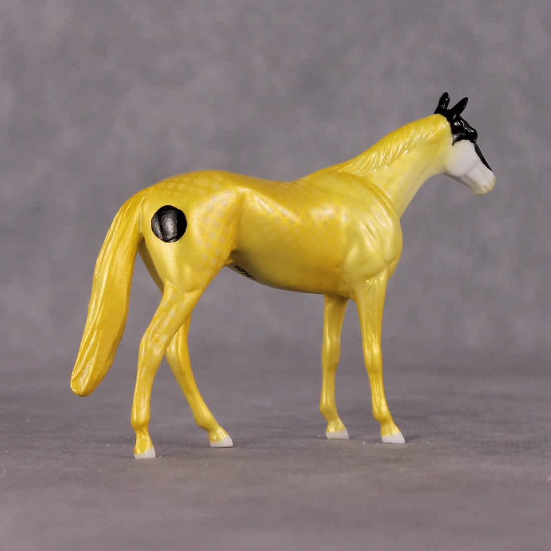 "Mr. Forcipiger Flavissimus" OOAK Glossy Yellow Longnose Butterfly Fish Inspired Thoroughbred Chip by Jess Hamill