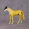 &quot;Mr. Forcipiger Flavissimus&quot; OOAK Glossy Yellow Longnose Butterfly Fish Inspired Thoroughbred Chip by Jess Hamill