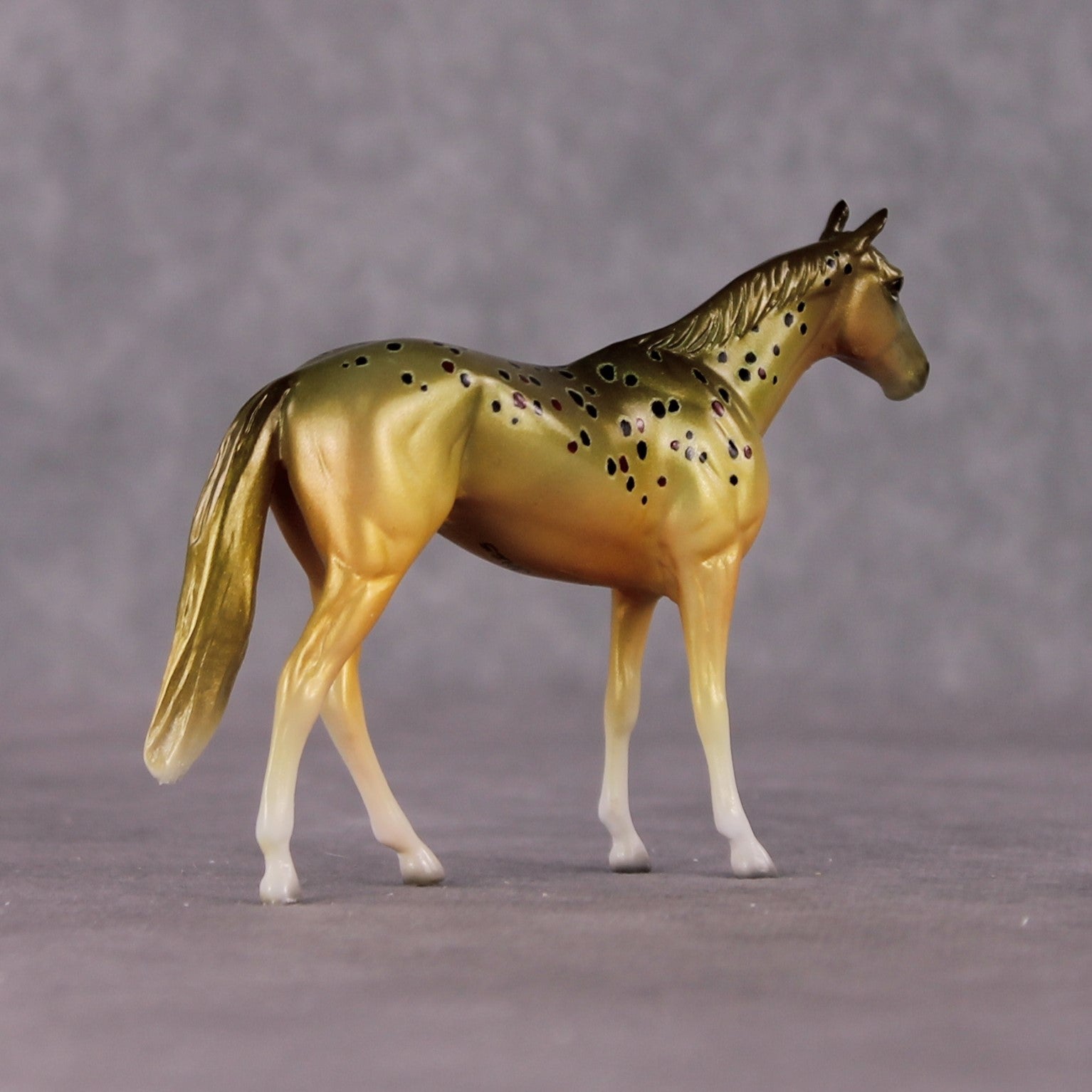 "Salmo Trutta" OOAK Glossy Brown Trout Inspired Thoroughbred Chip by Jess Hamill