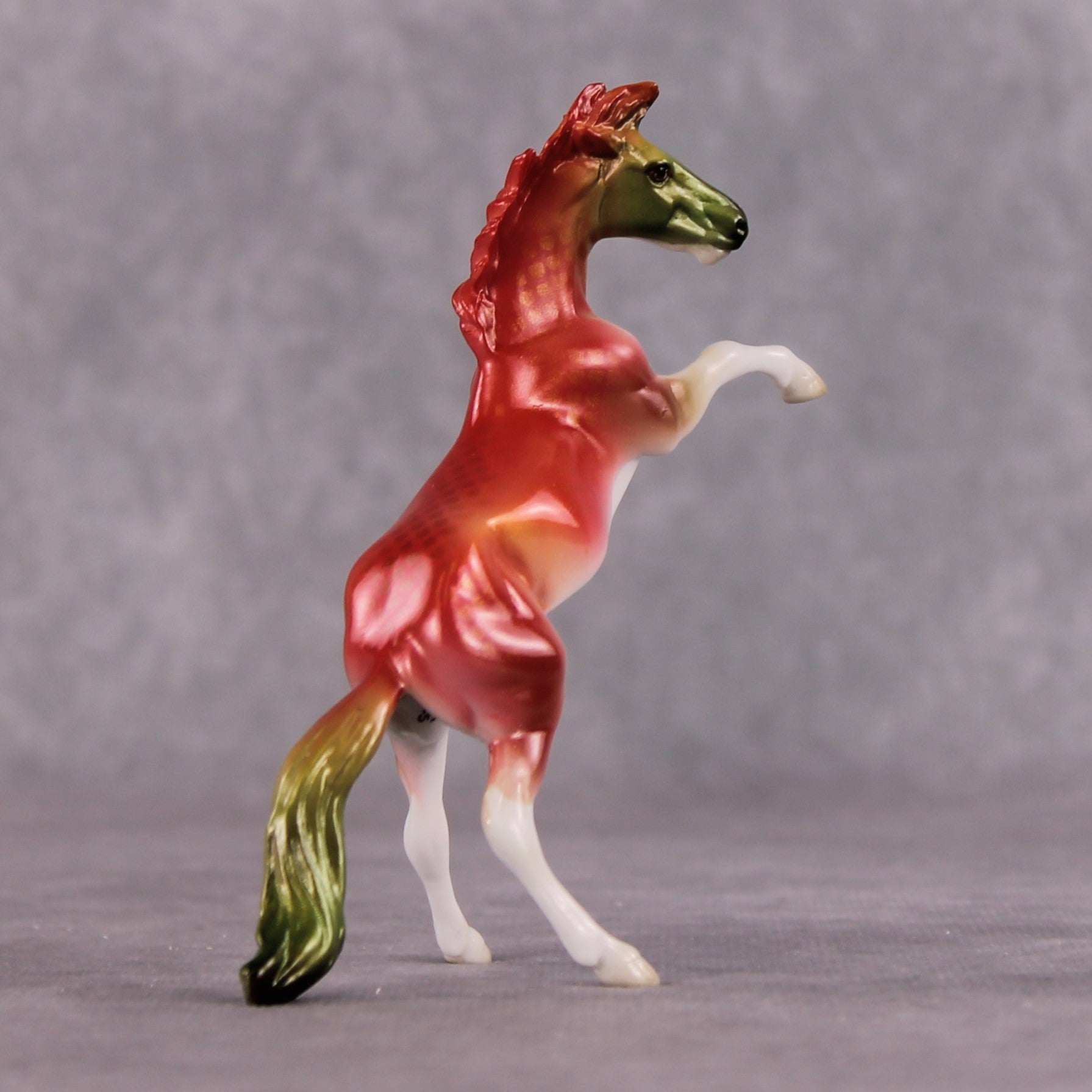 "Pike Place" OOAK Glossy Sockeye Salmon Fish Inspired Rearing Chip by Jess Hamill