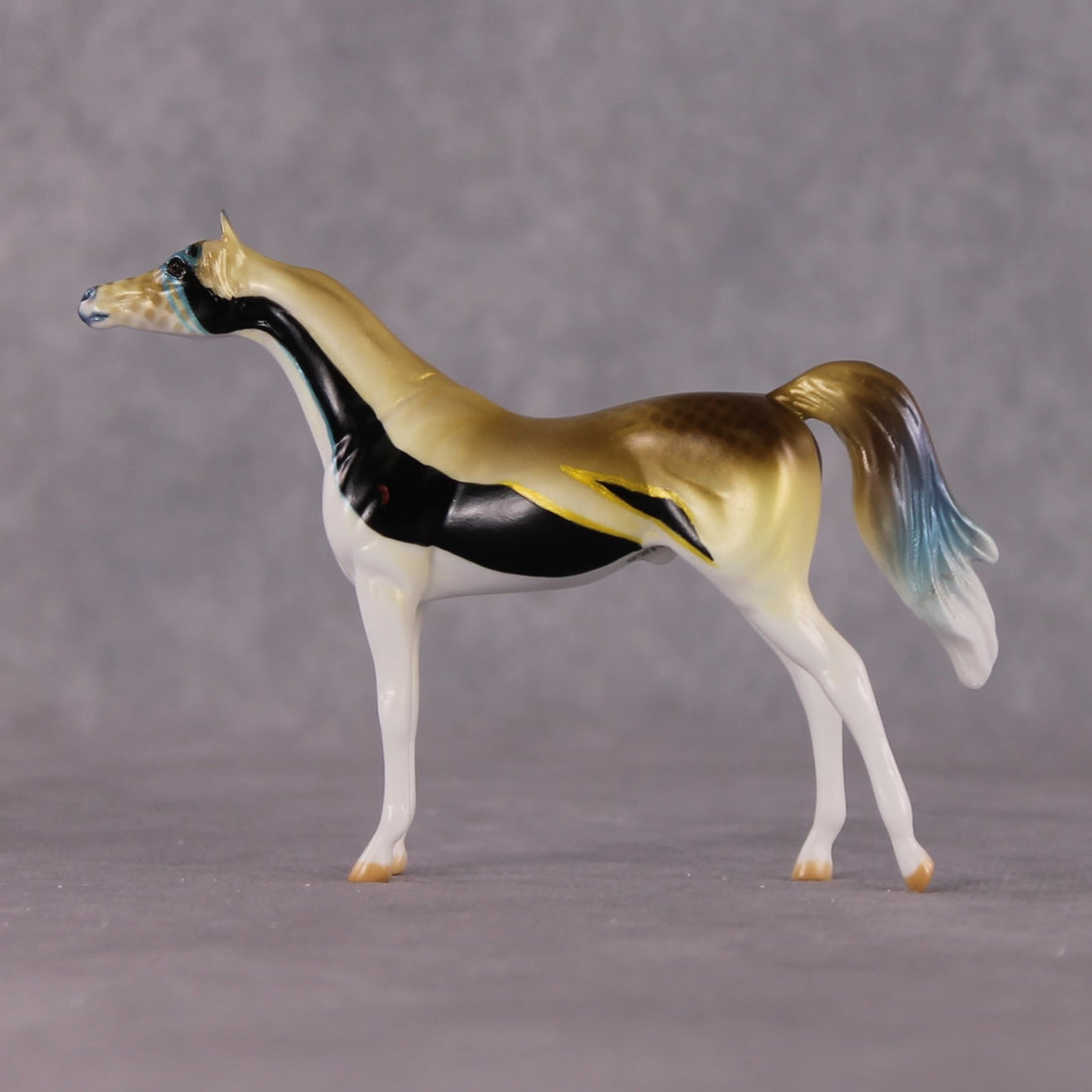 "Vowel" OOAK Glossy Humuhumunukunukuapua`a Inspired Arabian Chip by Jess Hamill