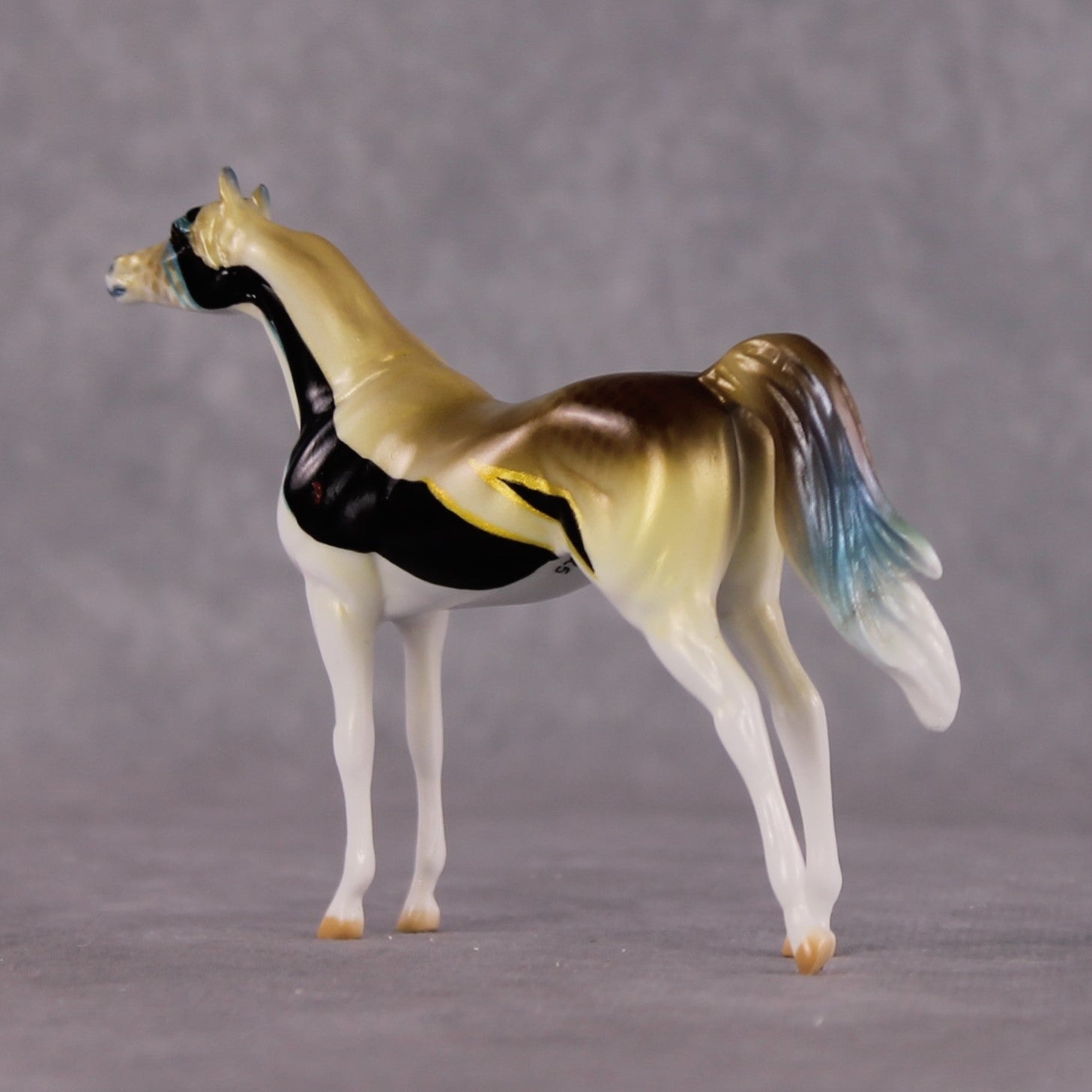 "Vowel" OOAK Glossy Humuhumunukunukuapua`a Inspired Arabian Chip by Jess Hamill