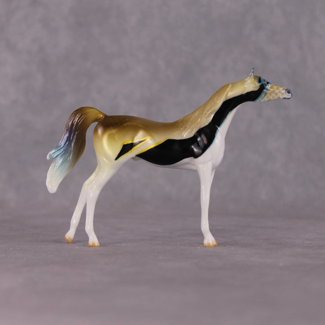 "Vowel" OOAK Glossy Humuhumunukunukuapua`a Inspired Arabian Chip by Jess Hamill