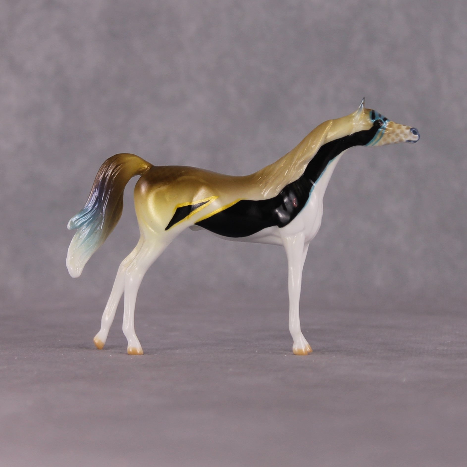 "Vowel" OOAK Glossy Humuhumunukunukuapua`a Inspired Arabian Chip by Jess Hamill